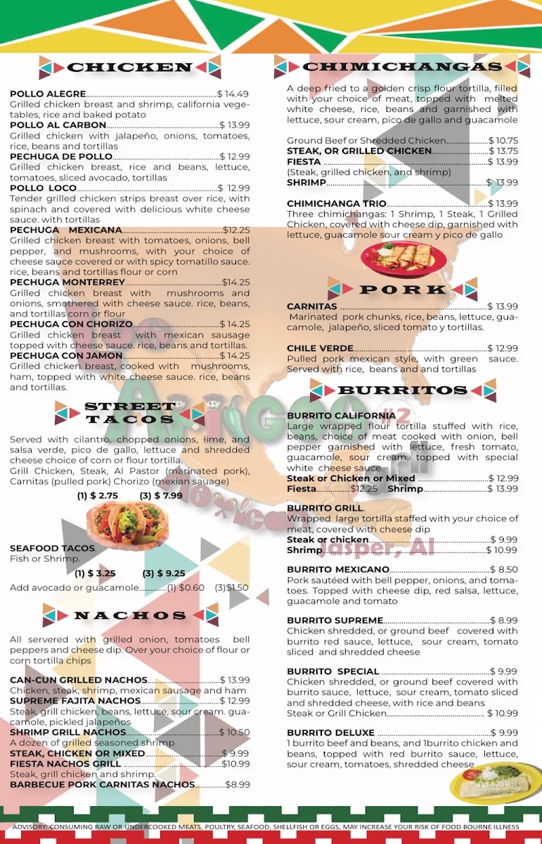 Menu - Los Amigos Mexican Grill #2 photo 1