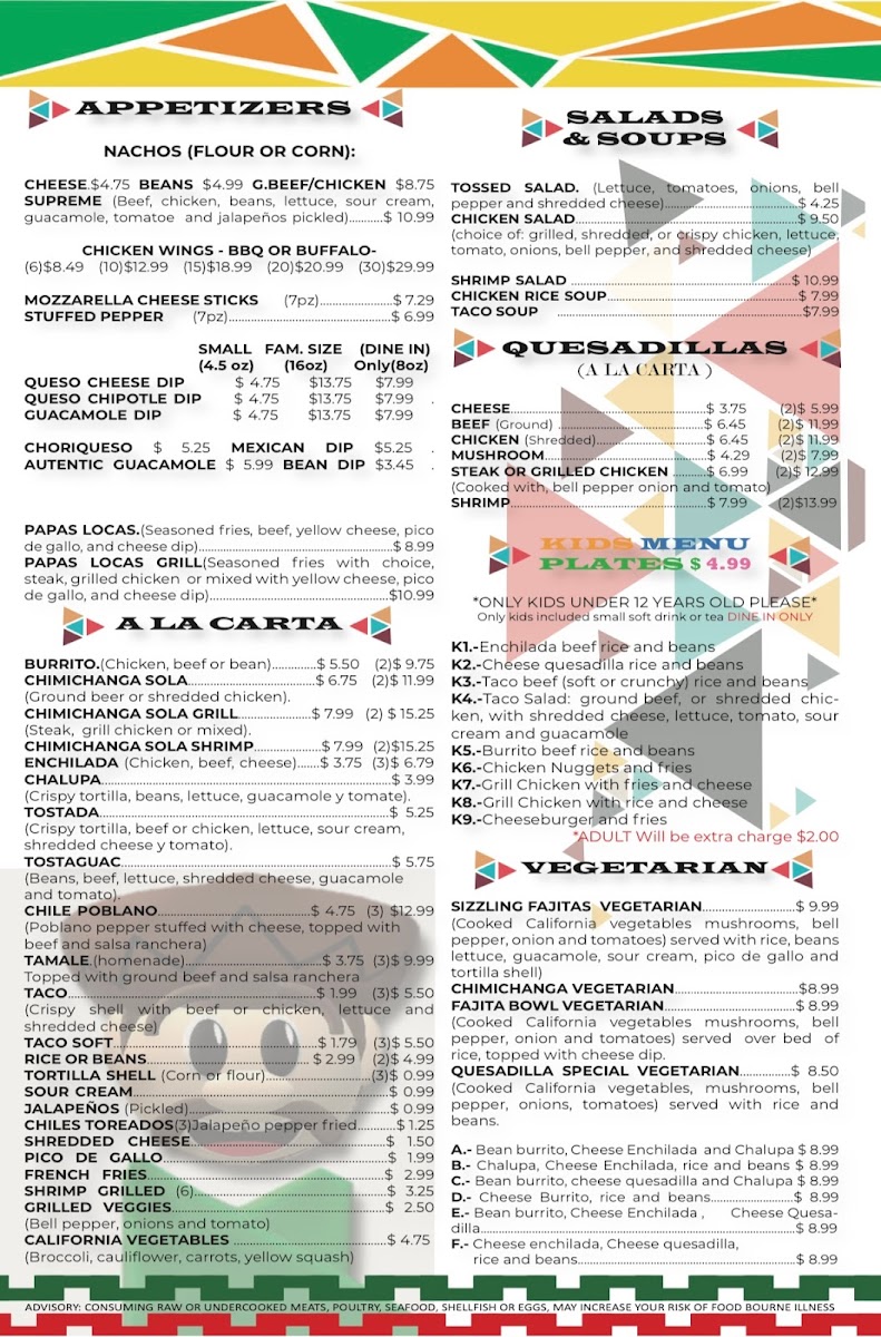 Menu - Los Amigos Mexican Grill #2 photo 5